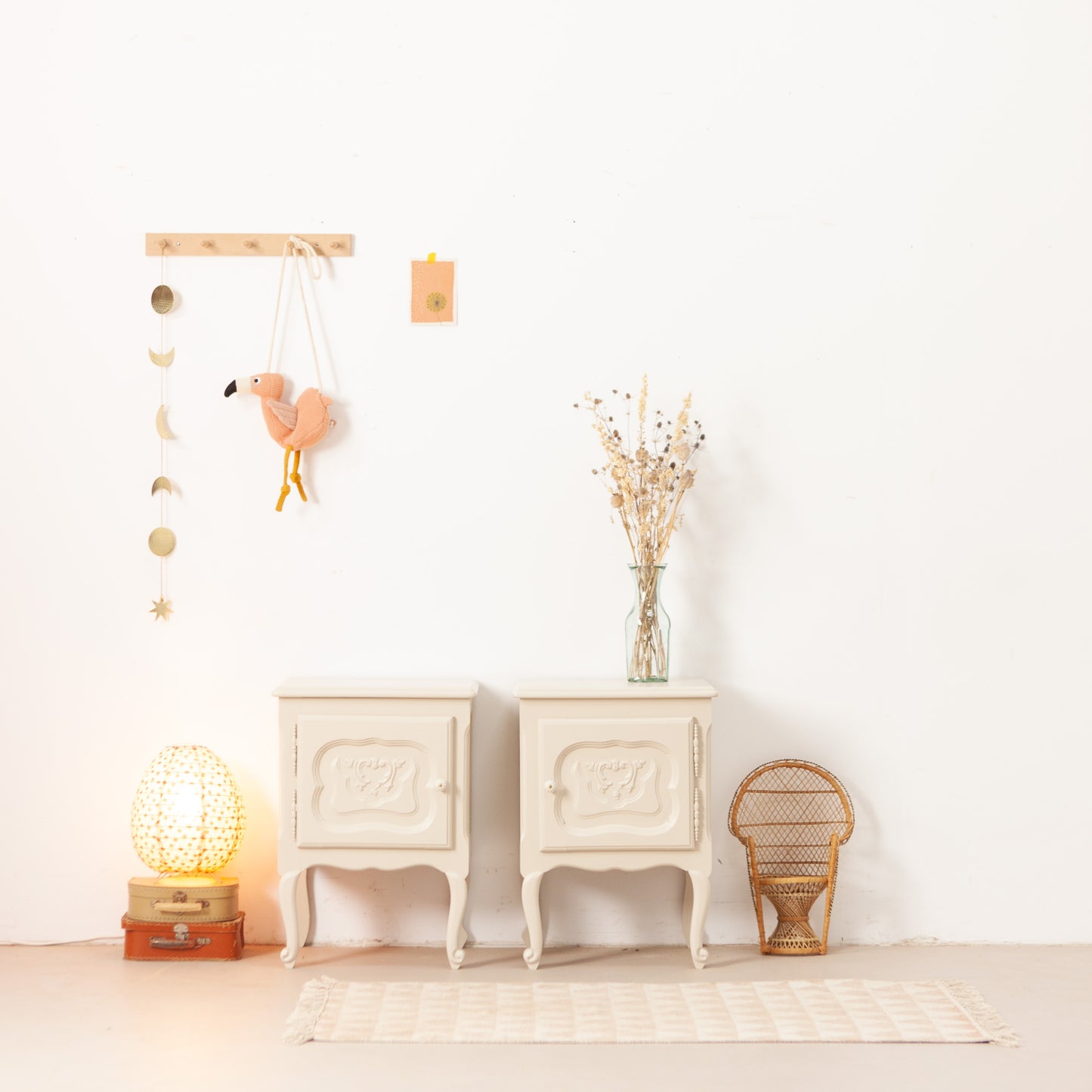 Set vintage nachtkastjes