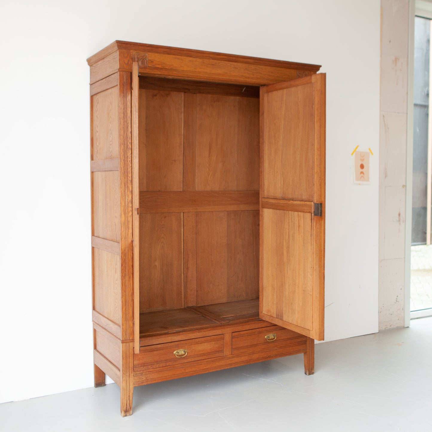 Vintage spiegelkast met 2 deuren
