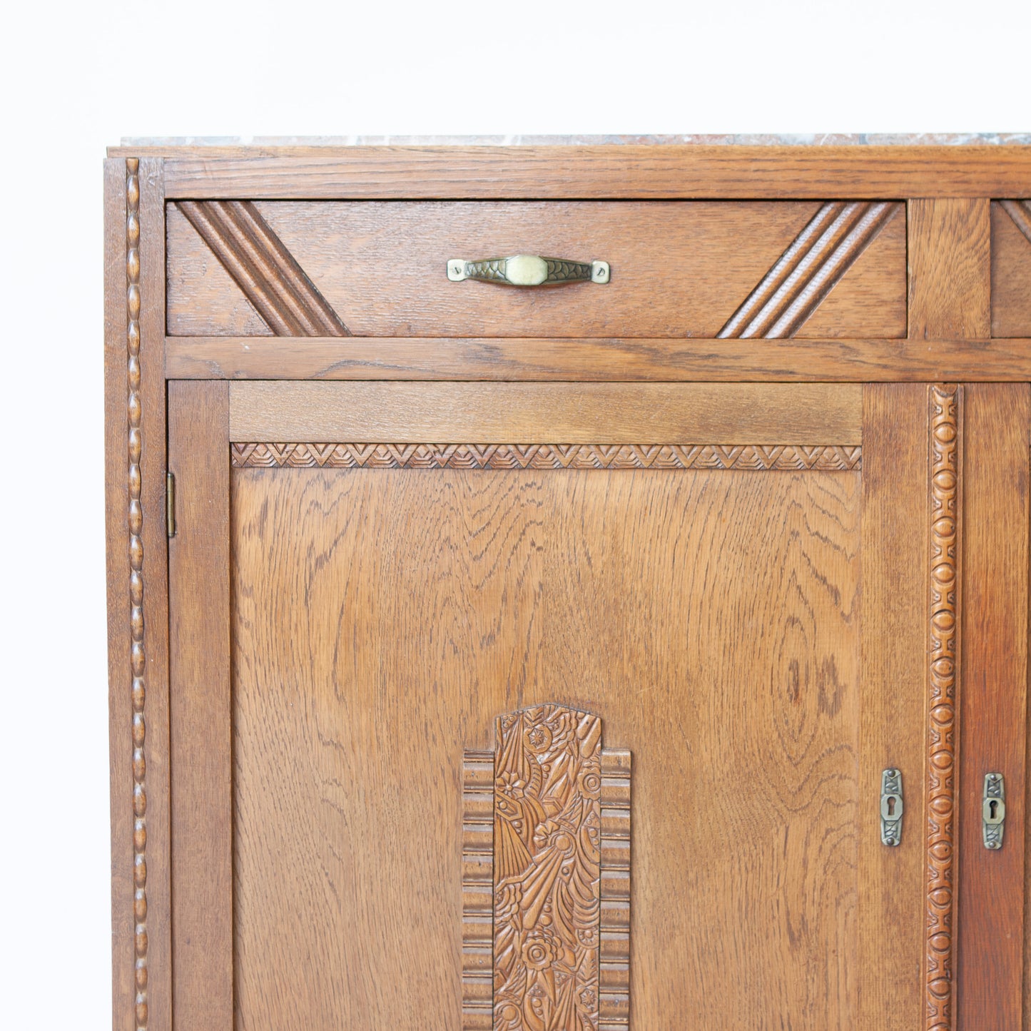Vintage commode met marmeren blad