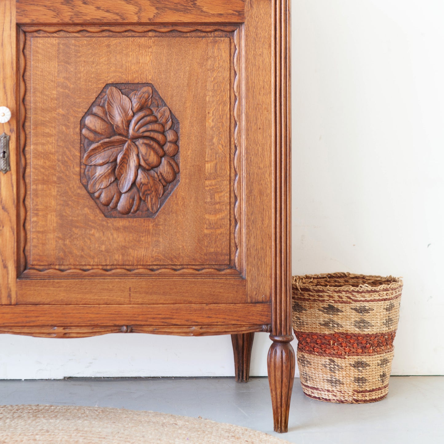 Vintage eiken commode