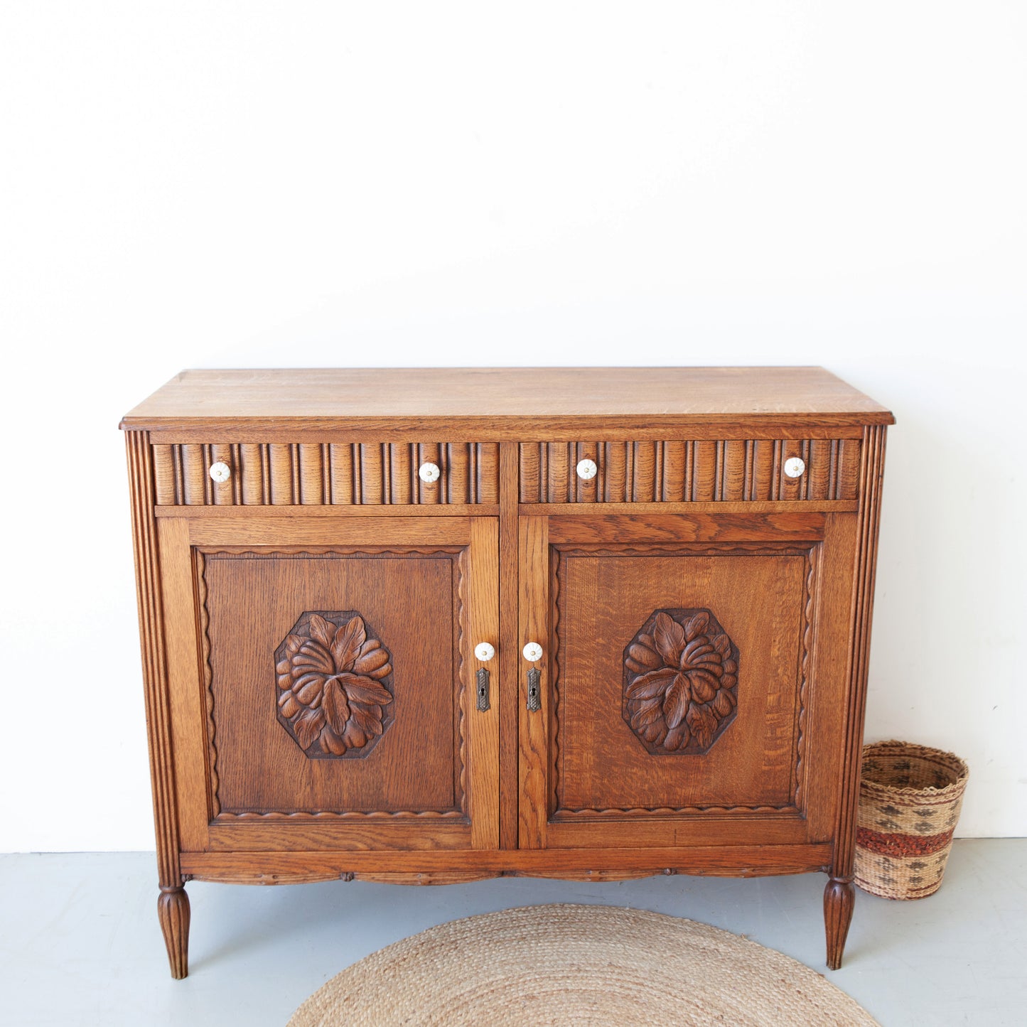 Vintage eiken commode