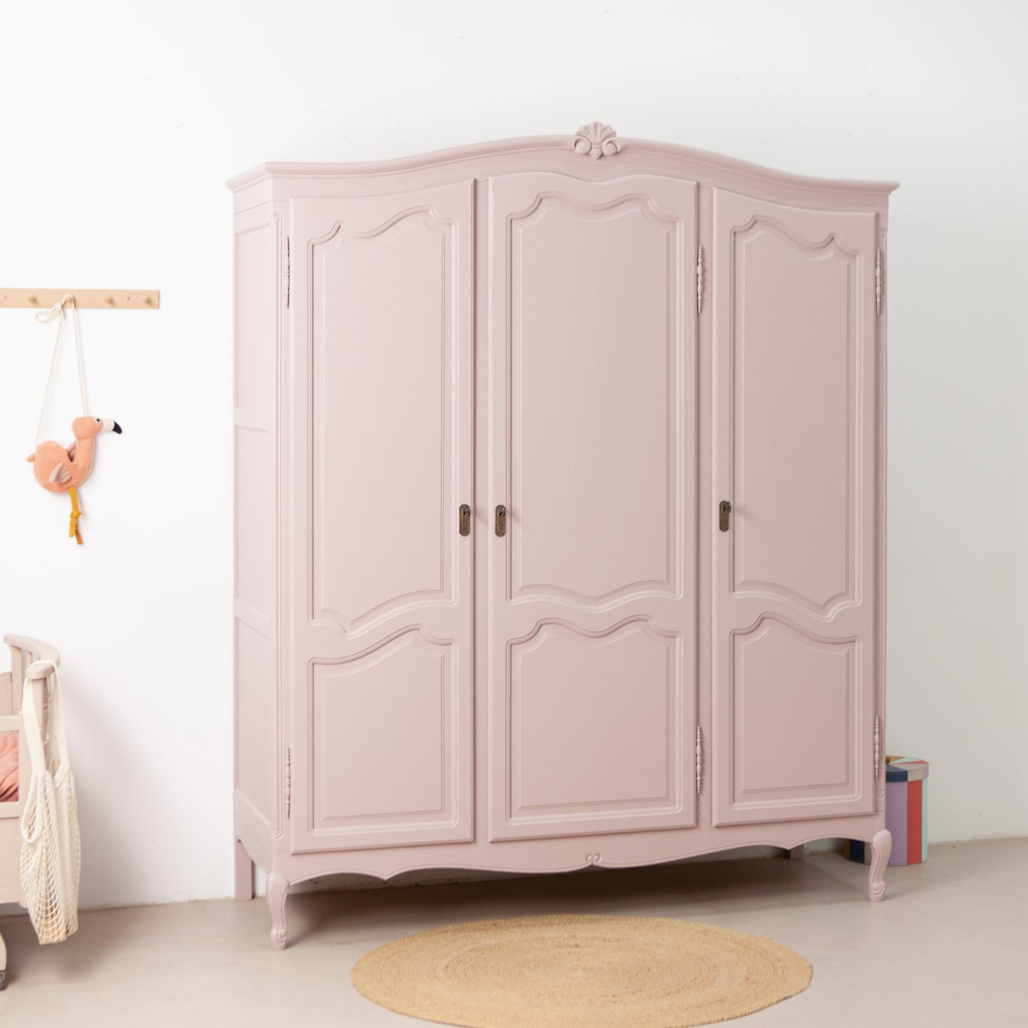 Roze demontabele vintage kast