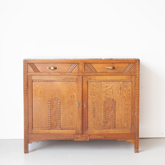 Vintage commode met marmeren blad