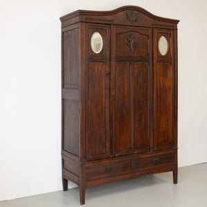 Vintage kast met ovale spiegeltjes