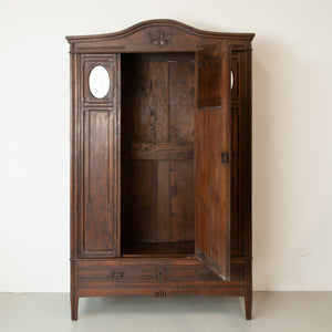 Vintage kast met ovale spiegeltjes