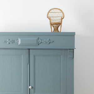 Blauwe vintage kast