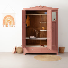 Afbeelding in Gallery-weergave laden, Roze eikenhouten kast met spiegeltjes