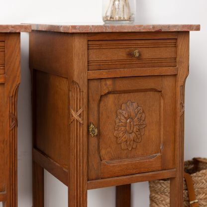 Set vintage nachtkastjes