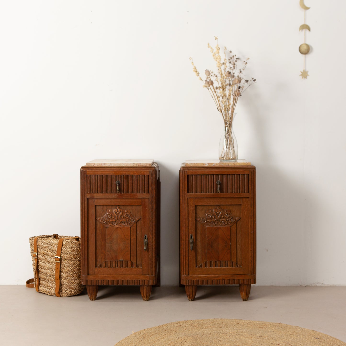 Set vintage nachtkastjes