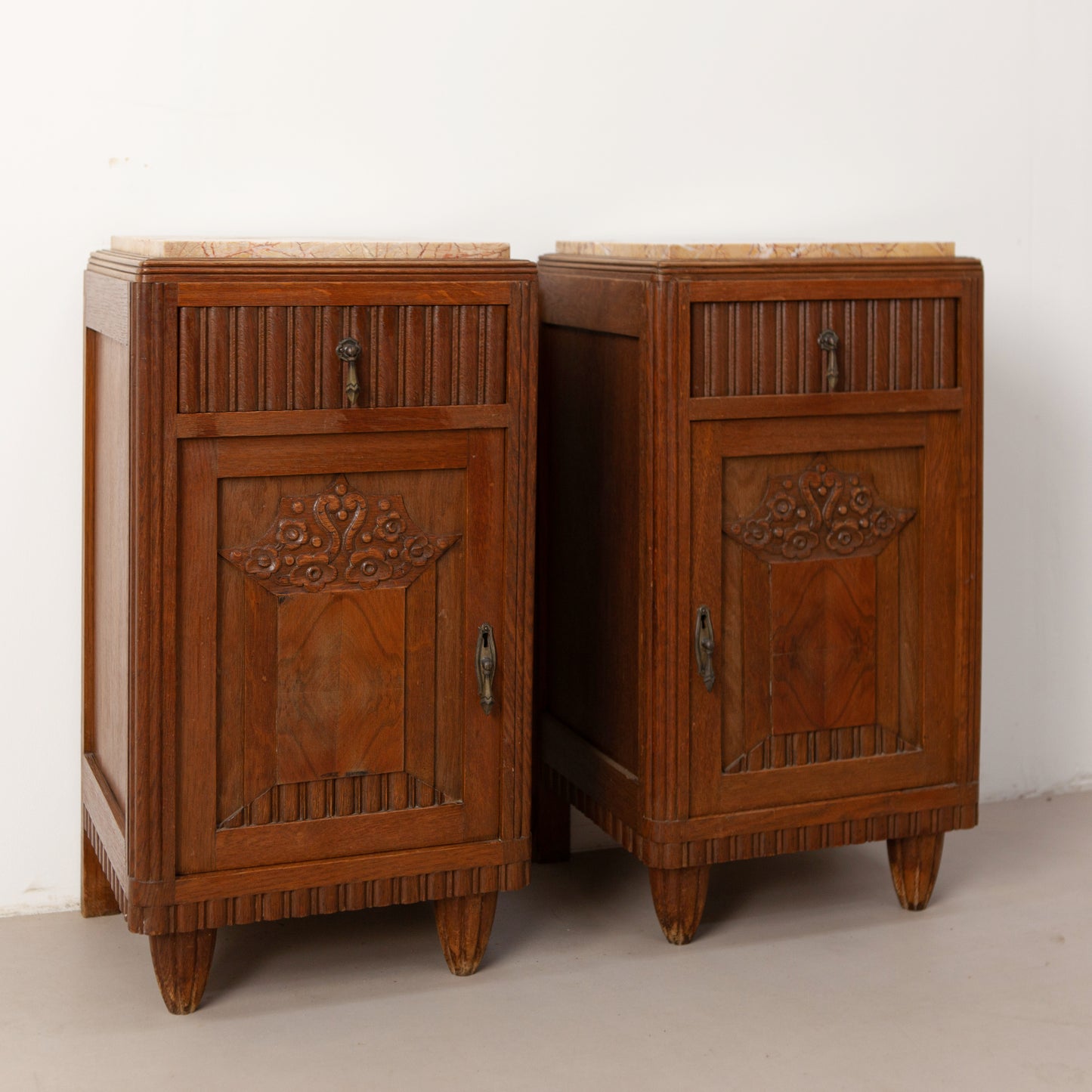 Set vintage nachtkastjes