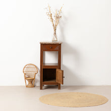 Afbeelding in Gallery-weergave laden, Vintage nachtkastje met natuurstenen blad