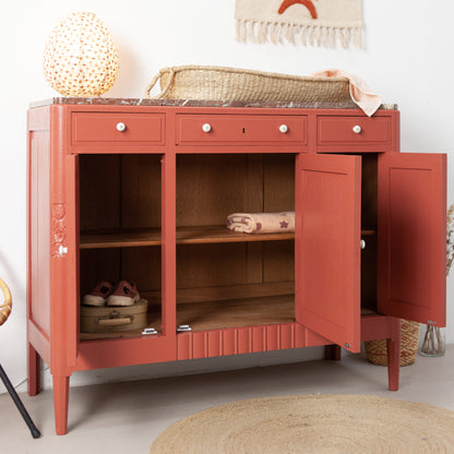 Vintage commode met marmeren blad