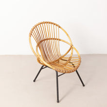 Afbeelding in Gallery-weergave laden, Vintage rotan stoel